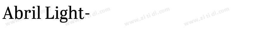 Abril Light字体转换